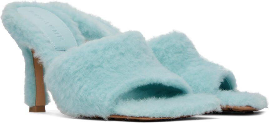 Bottega Veneta Blue Stretch Heeled Sandals - Picture 3