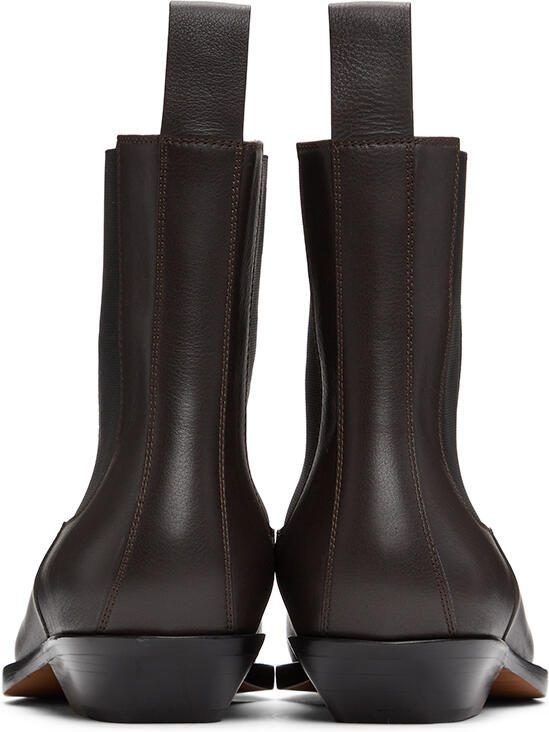 Bottega Veneta Brown 'The Lean' Chelsea Boots - Picture 3