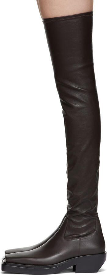 Bottega Veneta Brown 'The Lean' Tall Boots - Picture 3