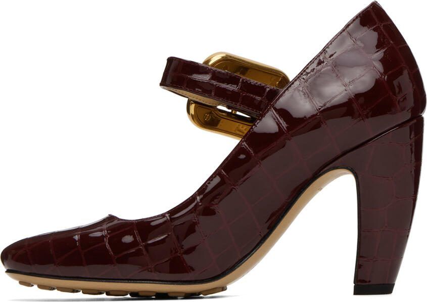 Bottega Veneta Burgundy Mostra Mary-Jane Heels - Picture 3