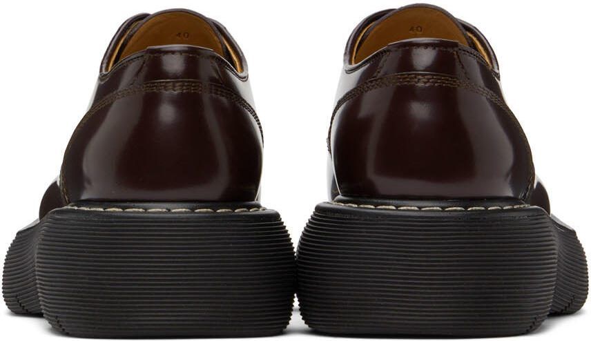 Bottega Veneta Burgundy Swell Lace-Up Boots