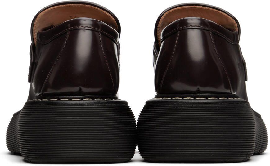 Bottega Veneta Burgundy Swell Loafers