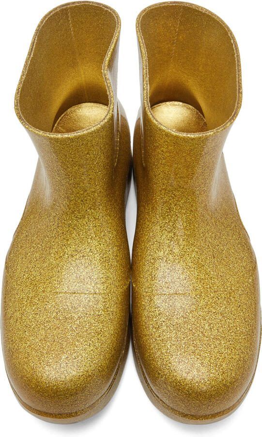 Bottega Veneta Gold Puddle Boots - Picture 3