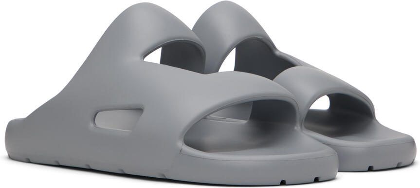 Bottega Veneta Gray Band Slides - Picture 2