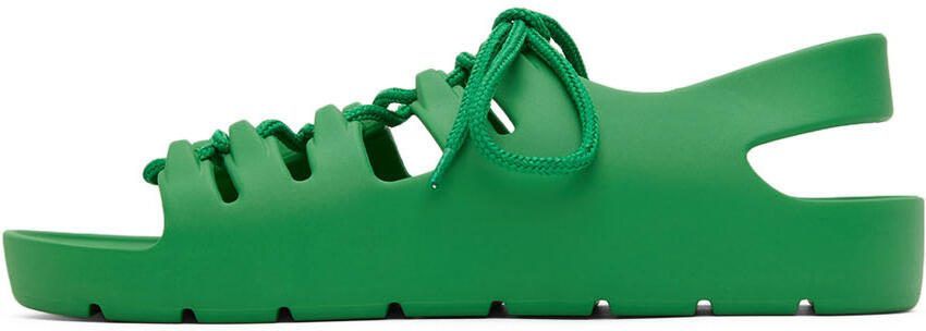 Bottega Veneta Green Jelly Sandals - Picture 3
