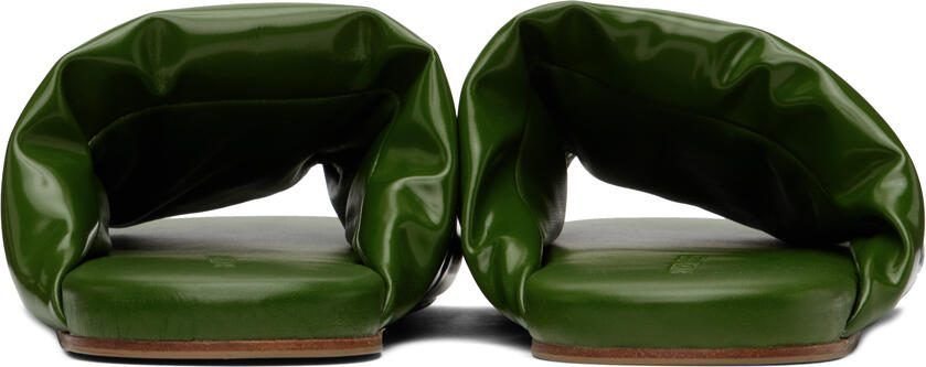Bottega Veneta Green Leather Sandals
