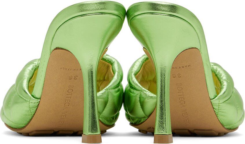 Bottega Veneta Green Padded Heeled Sandals
