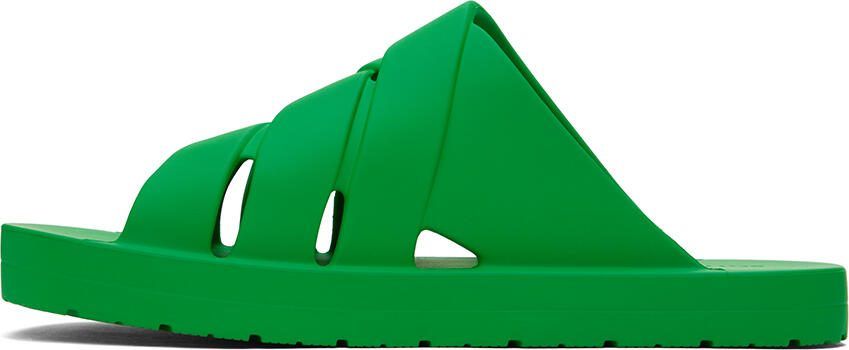 Bottega Veneta Green Rubber Sandals - Picture 3