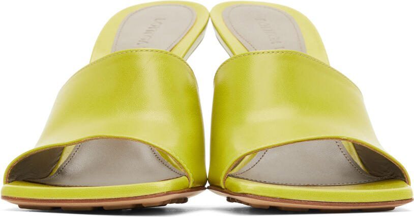 Bottega Veneta Green Stretch Heeled Sandals - Picture 3