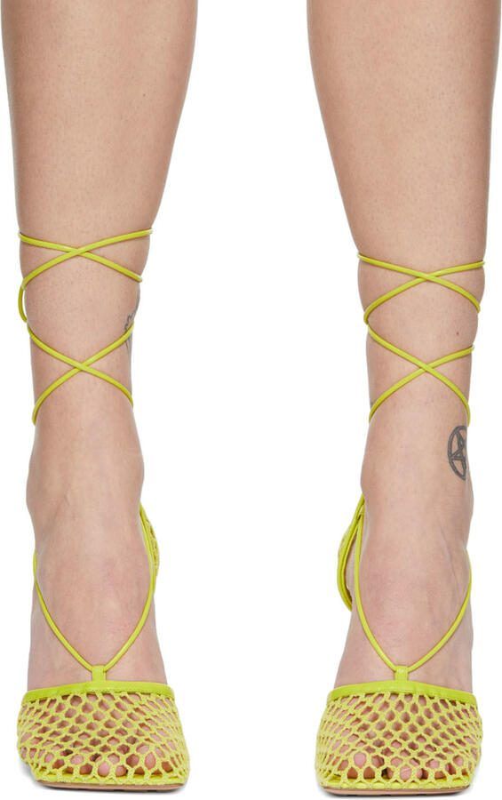 Bottega Veneta Green Stretch Heels - Picture 5