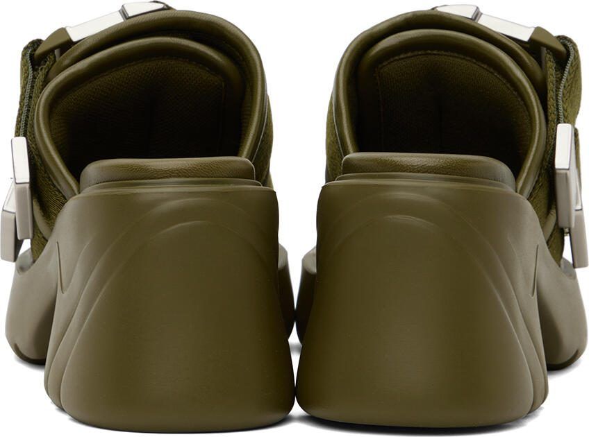 Bottega Veneta Khaki Flash Clogs
