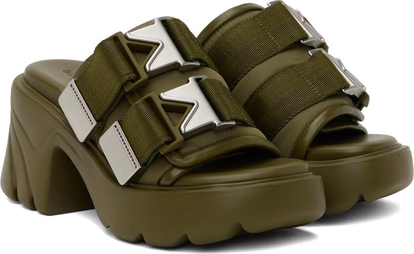 Bottega Veneta Khaki Flash Clogs - Picture 2