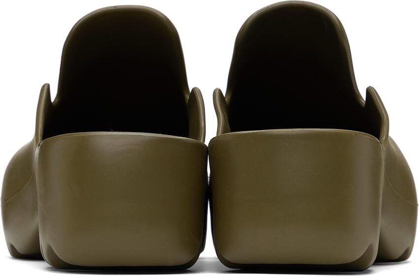 Bottega Veneta Khaki Flash Clogs