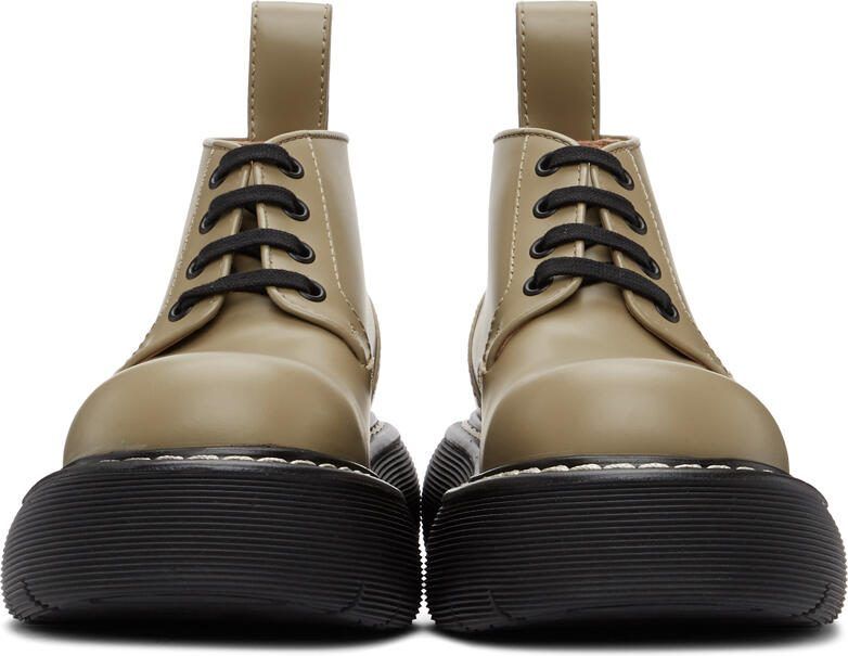 Bottega Veneta Khaki 'The Bounce' Lace-Up Boots - Picture 3