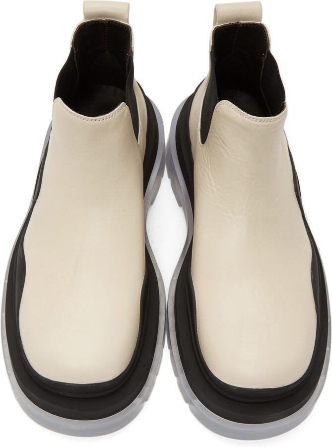 Bottega Veneta Off-White Low 'The Tire' Chelsea Boots