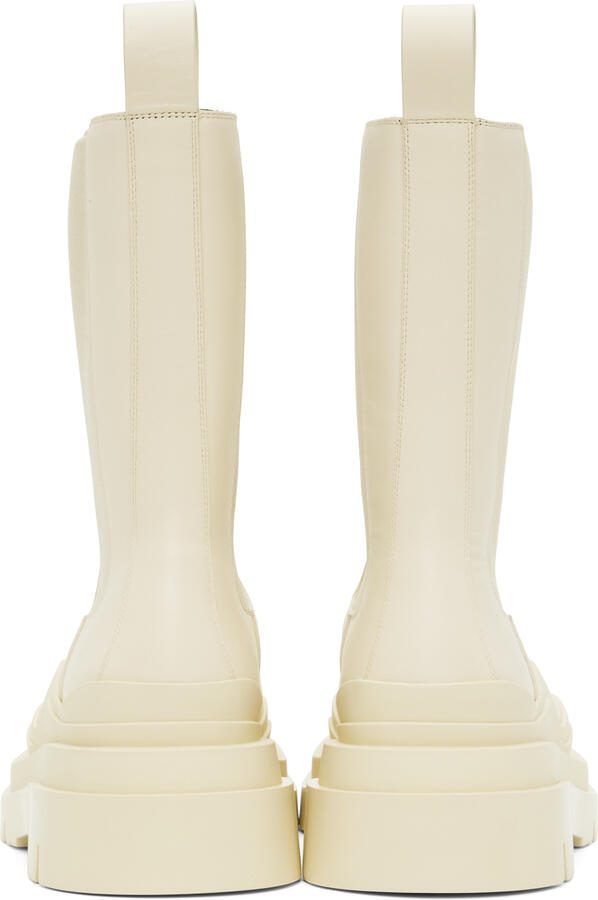 Bottega Veneta Off-White Lug Boots - Picture 4