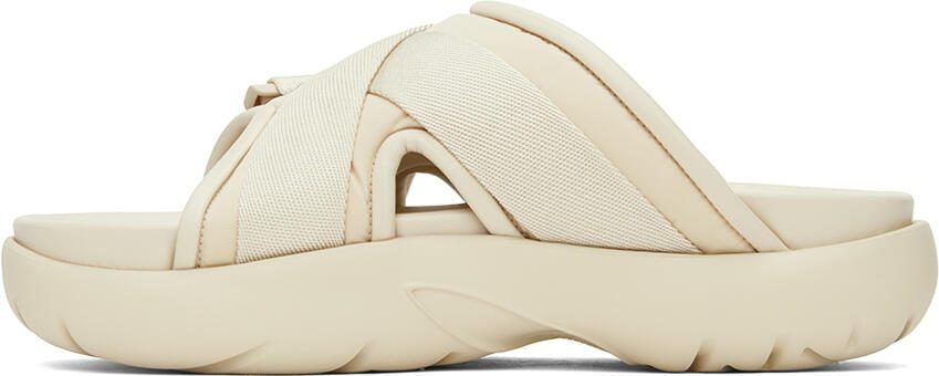 Bottega Veneta Off-White Snap Slide Sandals - Picture 3