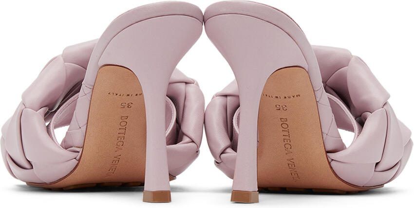 Bottega Veneta Pink Intrecciato 'The Lido' Heeled Sandals - Picture 2