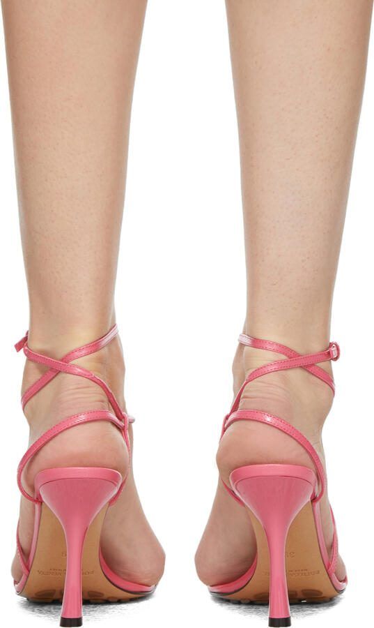 Bottega Veneta Pink Strappy Sandals - Picture 2