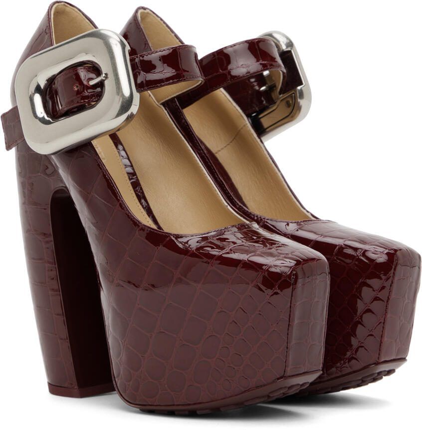 Bottega Veneta Red Mostra Heels - Picture 2