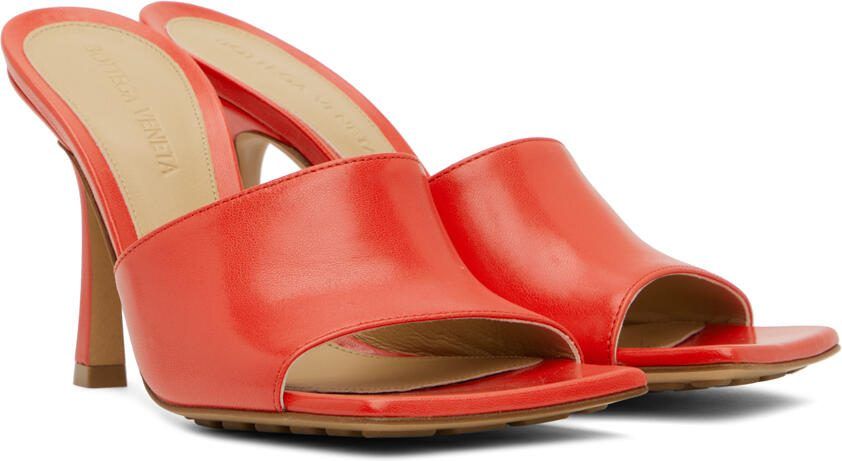Bottega Veneta Red Stretch Heeled Mule - Picture 2