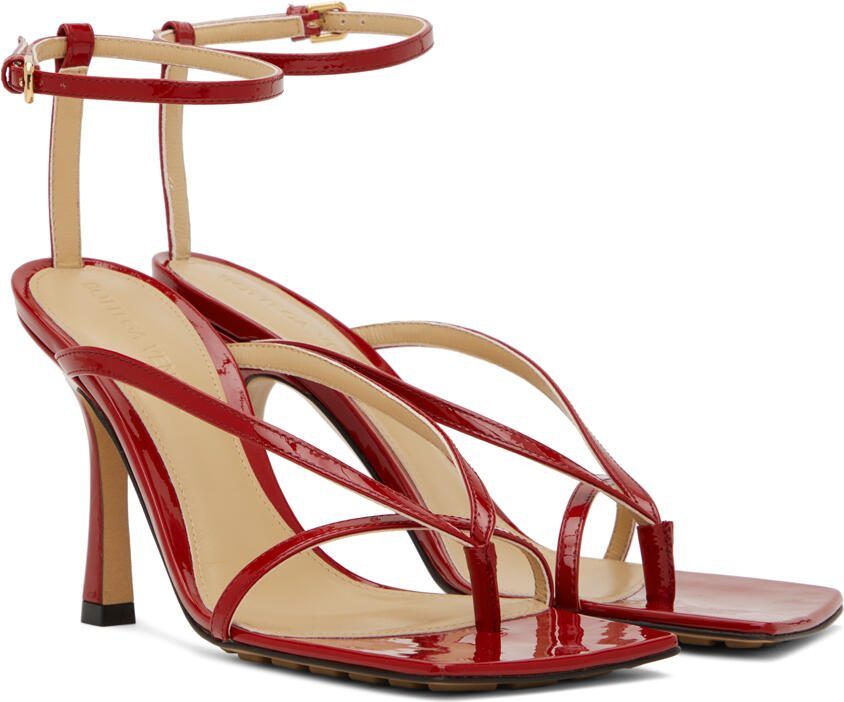Bottega Veneta Red Stretch Strap Sandal - Picture 2