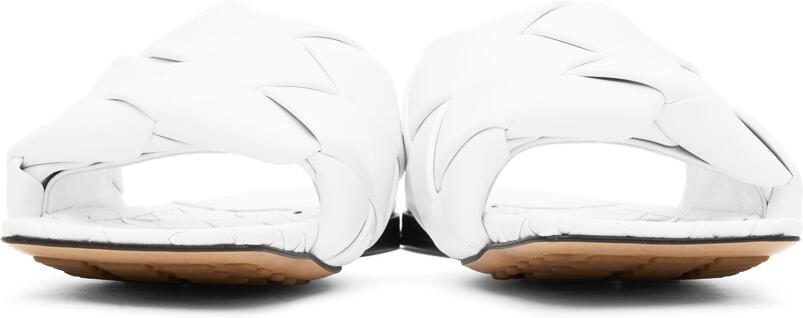 Bottega Veneta White Intrecciato Lido Flat Sandals - Picture 2