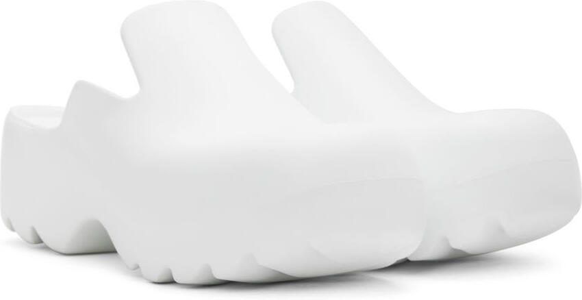 Bottega Veneta White Rubber Flash Clogs - Picture 2