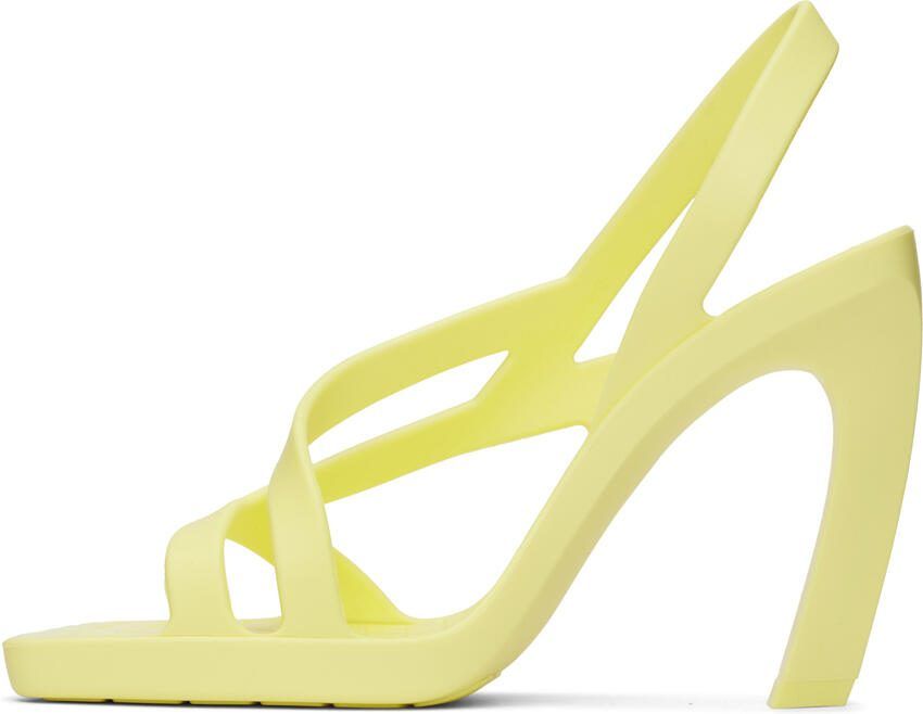Bottega Veneta Yellow Jimbo Heeled Sandals - Picture 3