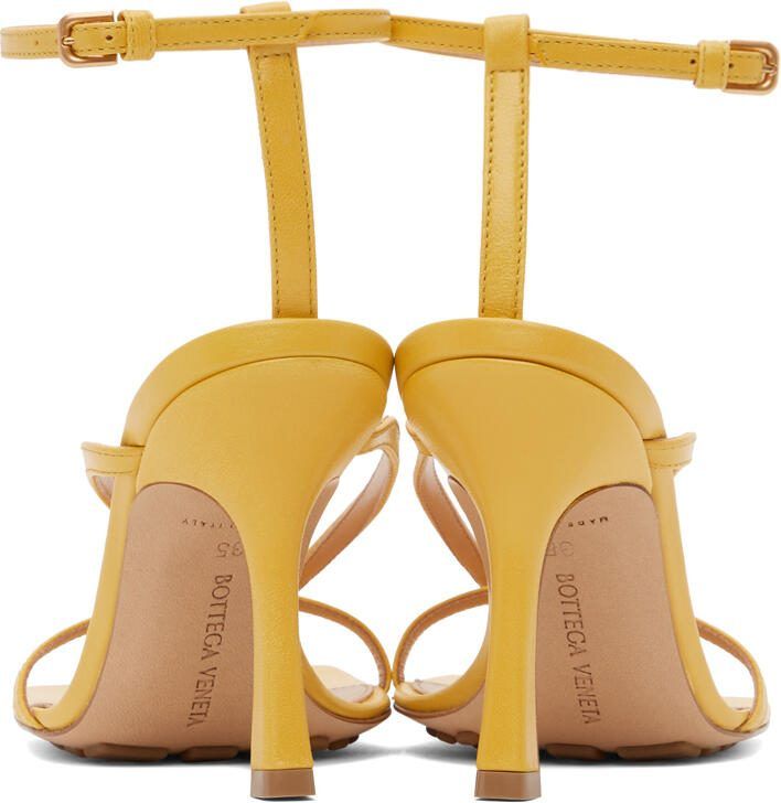 Bottega Veneta Yellow Stretch Heeled Sandals - Picture 4