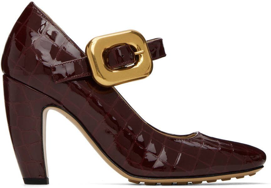 Bottega Veneta Burgundy Mostra Mary-Jane Heels - Picture 5