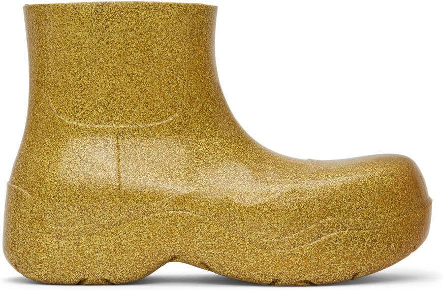 Bottega Veneta Gold Puddle Boots - Picture 4