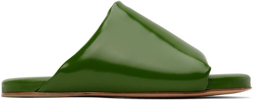 Bottega Veneta Green Cushion Slides - Picture 4