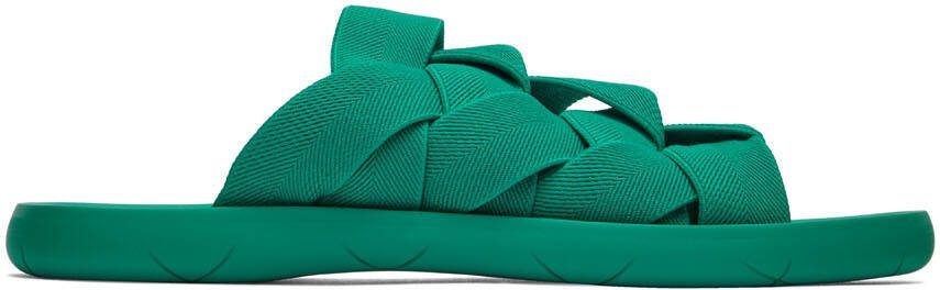 Bottega Veneta Green Plat Sandals