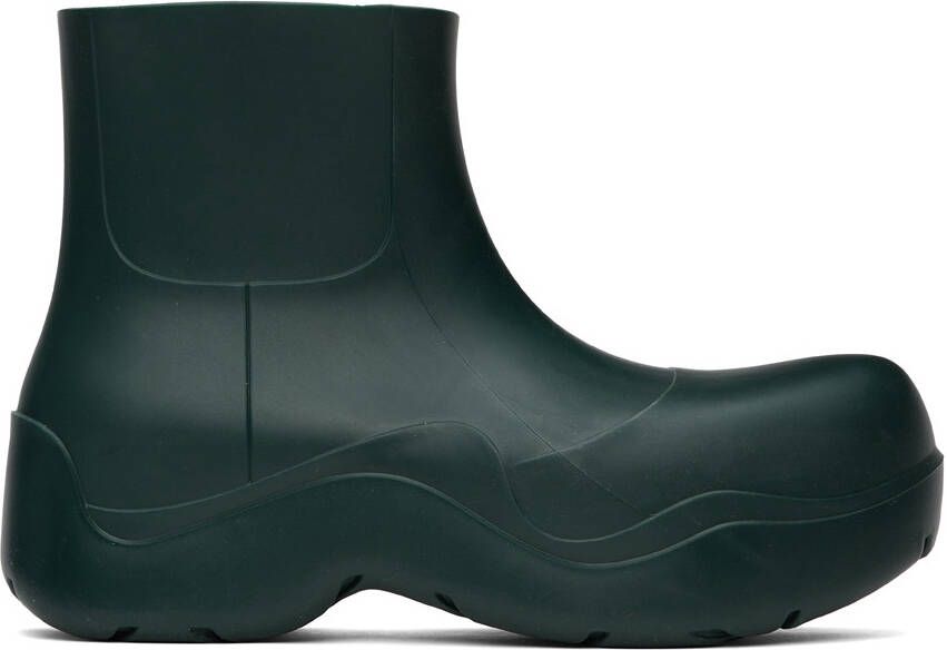 Bottega Veneta Green Puddle Boots - Picture 4