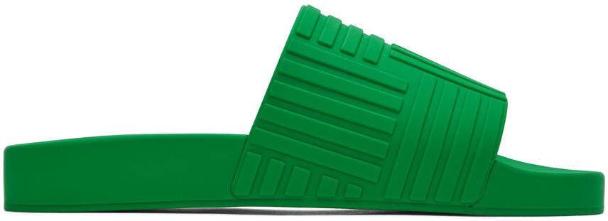 Bottega Veneta Green Slider Sandals - Picture 5