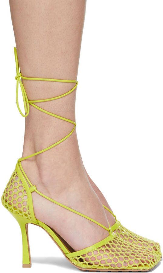Bottega Veneta Green Stretch Heels - Picture 2