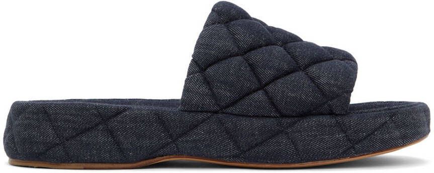 Bottega Veneta Indigo Mattelassé Denim Sandals - Picture 5