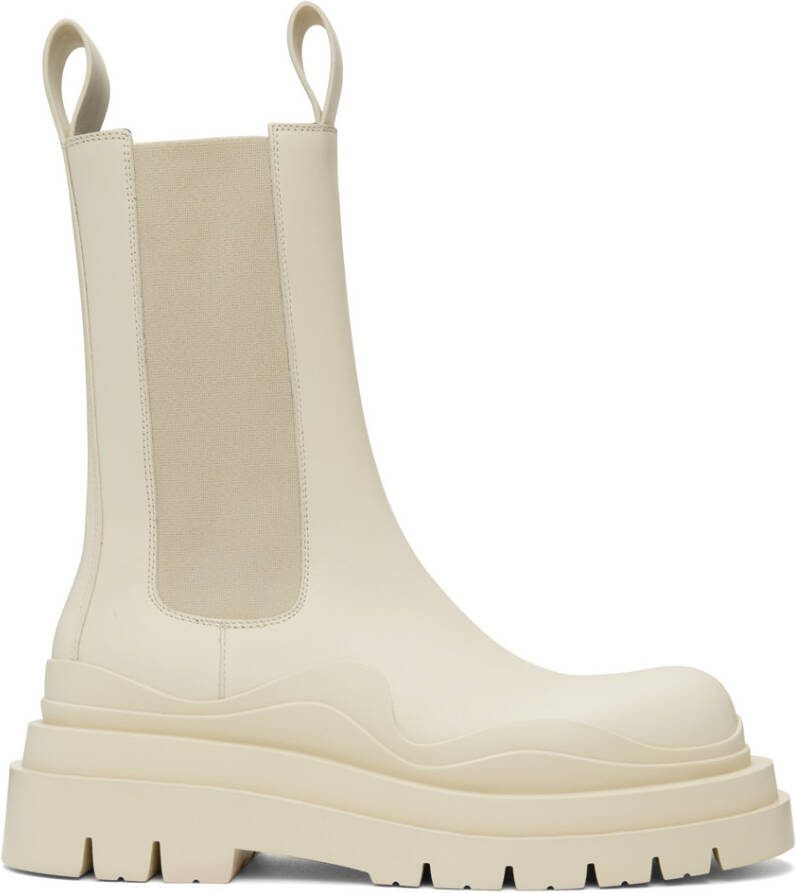 Bottega Veneta Off-White Tire Chelsea Boot - Picture 5