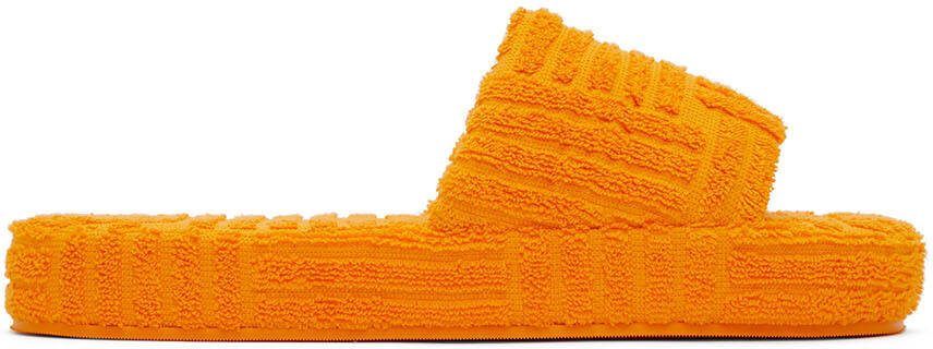 Bottega Veneta Orange Resort Sponge Sandals