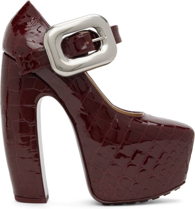 Bottega Veneta Red Mostra Heels - Picture 4