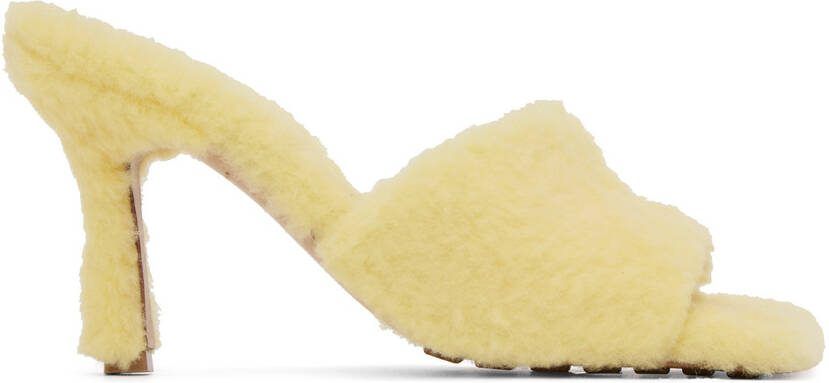 Bottega Veneta Yellow Stretch Heeled Sandals - Picture 5