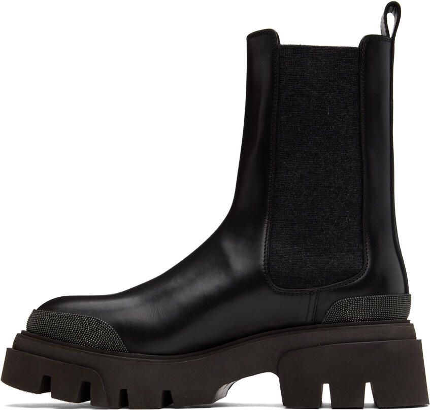 Brunello Cucinelli Black Calfskin Chelsea Boots - Picture 2