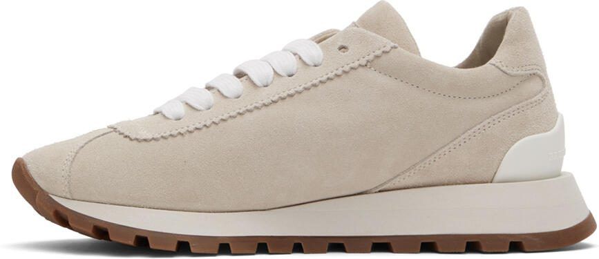 Brunello Cucinelli Grey Suede Sneakers - Picture 3