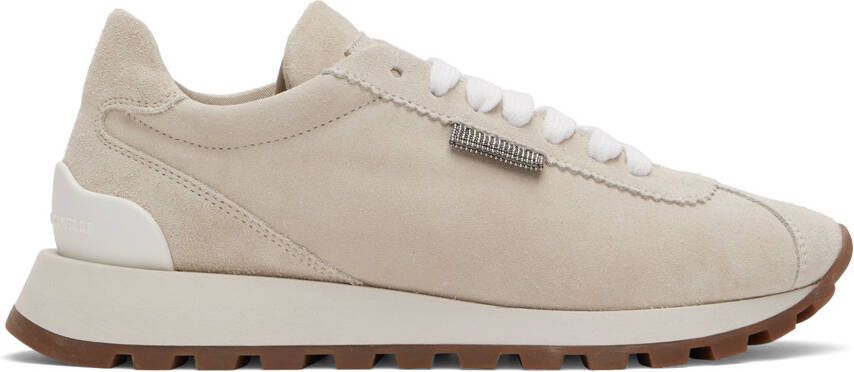 Brunello Cucinelli Grey Suede Sneakers - Picture 5