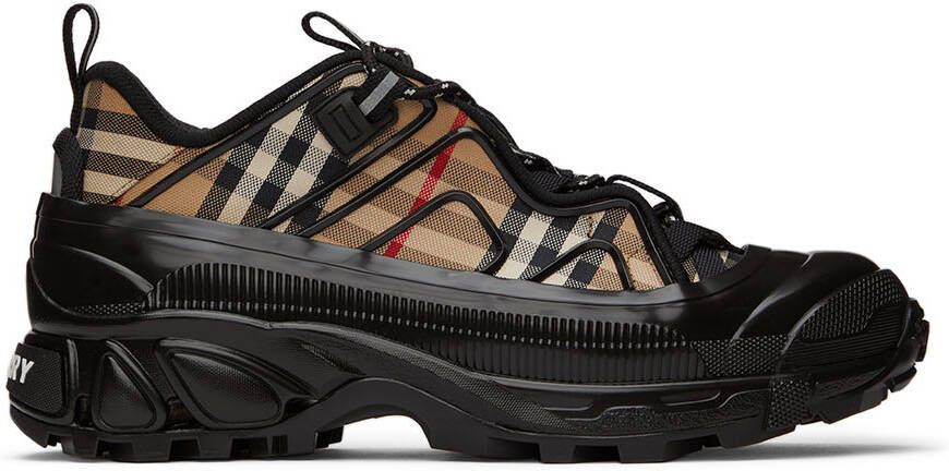 Burberry Black  Beige Arthur Check Sneakers - Picture 5