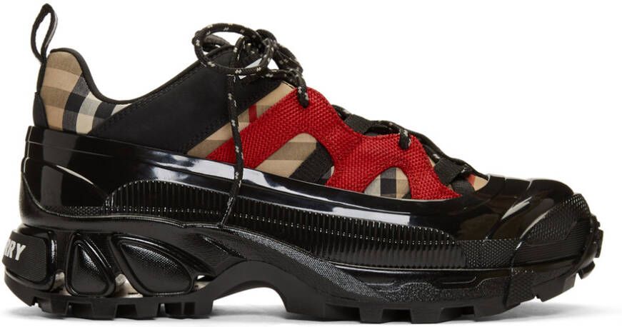 Burberry Black  Beige Arthur Sneakers - Picture 2