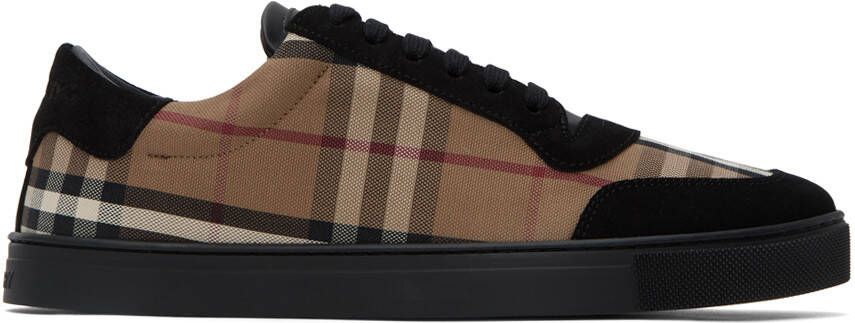 Burberry Brown  Black Vintage Check Sneakers