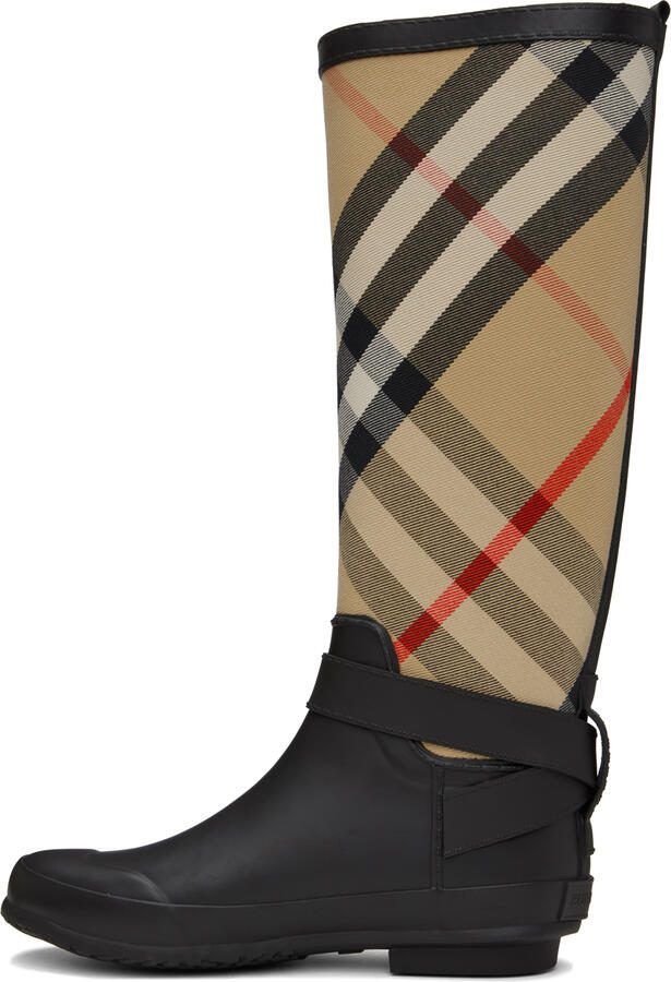 Burberry Beige  Black House Boots
