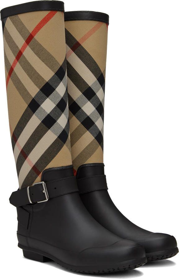 Burberry Beige  Black House Boots - Picture 2
